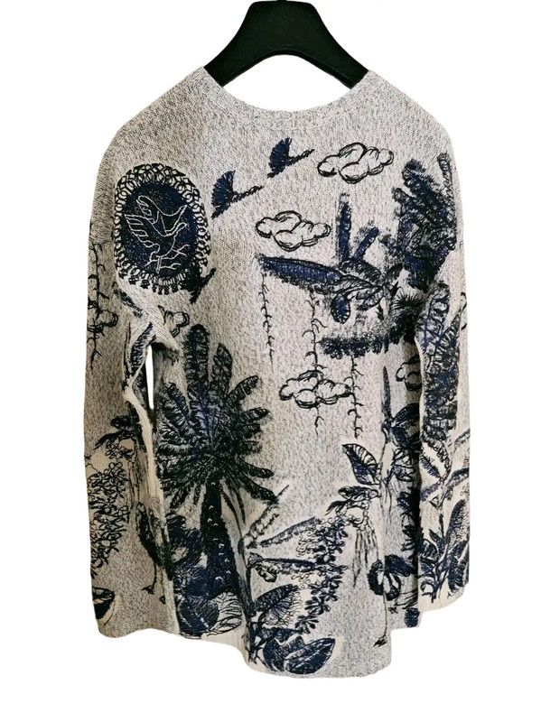 Dior Dior Colorblock Embroidered Cashmere Sweater 0089 Size ONE SIZE - 2 Thumbnail