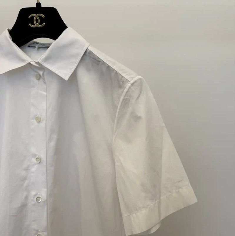 Dior Dior Short Sleeve White Shirt for Women 0089 Size S / US 4 / IT 40 - 3 Thumbnail