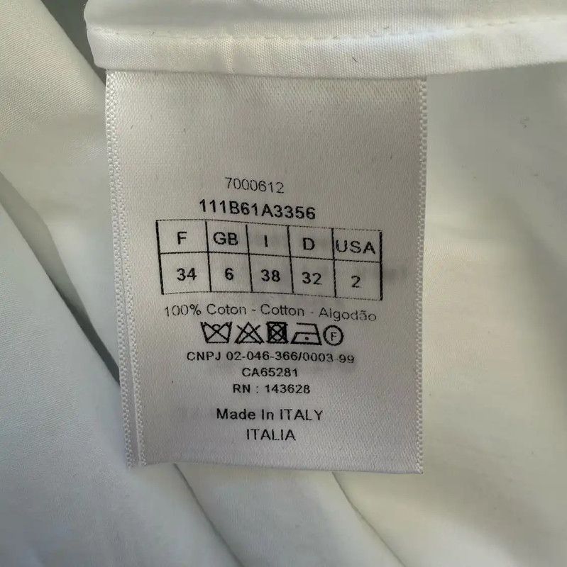 Dior Dior Short Sleeve White Shirt for Women 0089 Size S / US 4 / IT 40 - 6 Thumbnail