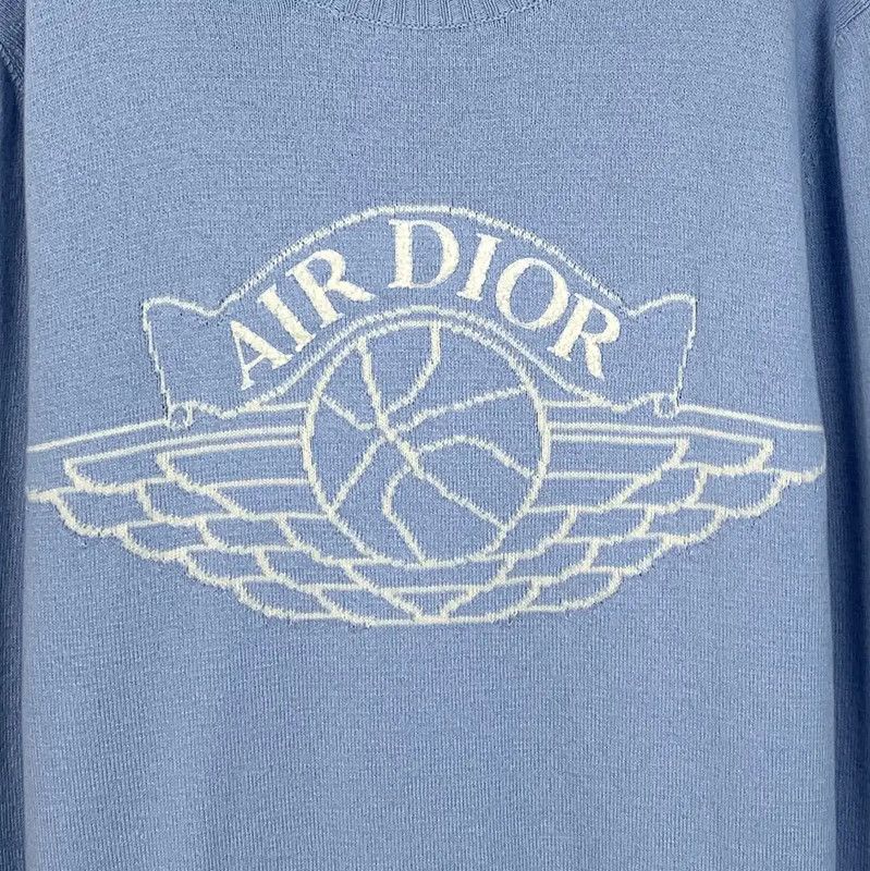 Dior Dior Blue Cotton Pullover Sweater for Women 0089 Size XL / US 12-14 / IT 48-50 - 4 Thumbnail