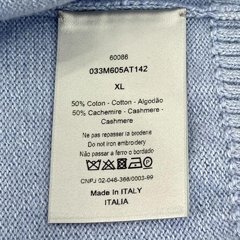 Dior Dior Blue Cotton Pullover Sweater for Women 0089 Size XL / US 12-14 / IT 48-50 - 8 Thumbnail