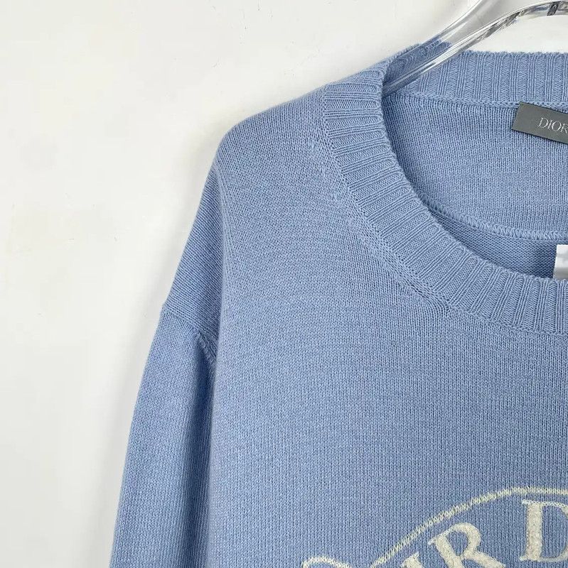 Dior Dior Blue Cotton Pullover Sweater for Women 0089 Size XL / US 12-14 / IT 48-50 - 3 Thumbnail