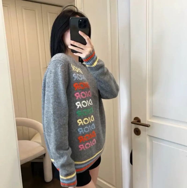 Dior Dior Gray Wool Sweater for Women 0089 Size XL / US 12-14 / IT 48-50 - 7 Thumbnail