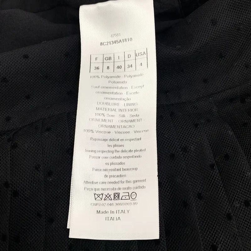 Dior Dior Black Silk Women’s Midi Skirt 0089 Size 23" - 6 Thumbnail