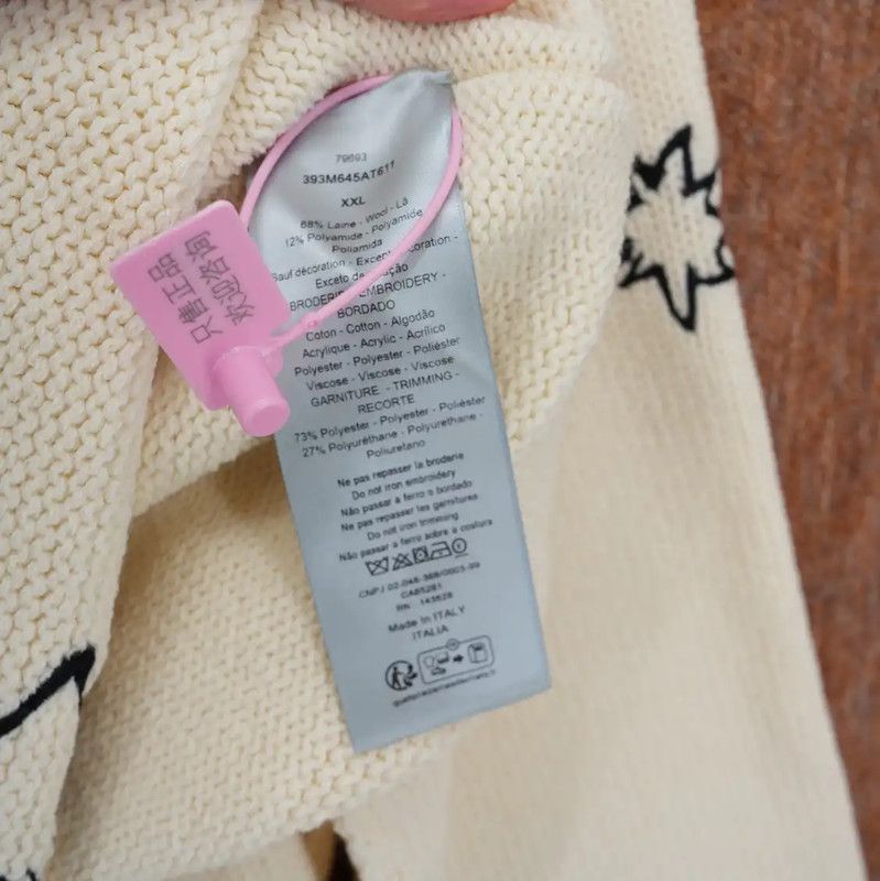 Dior Dior Embroidered Cream Sweater for Women 0089 Size XXL / US 16-18 / IT 52-54 - 6 Thumbnail