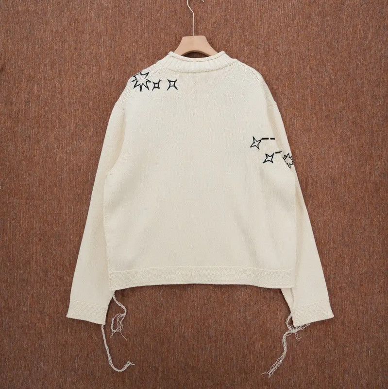 Dior Dior Embroidered Cream Sweater for Women 0089 Size XXL / US 16-18 / IT 52-54 - 2 Thumbnail