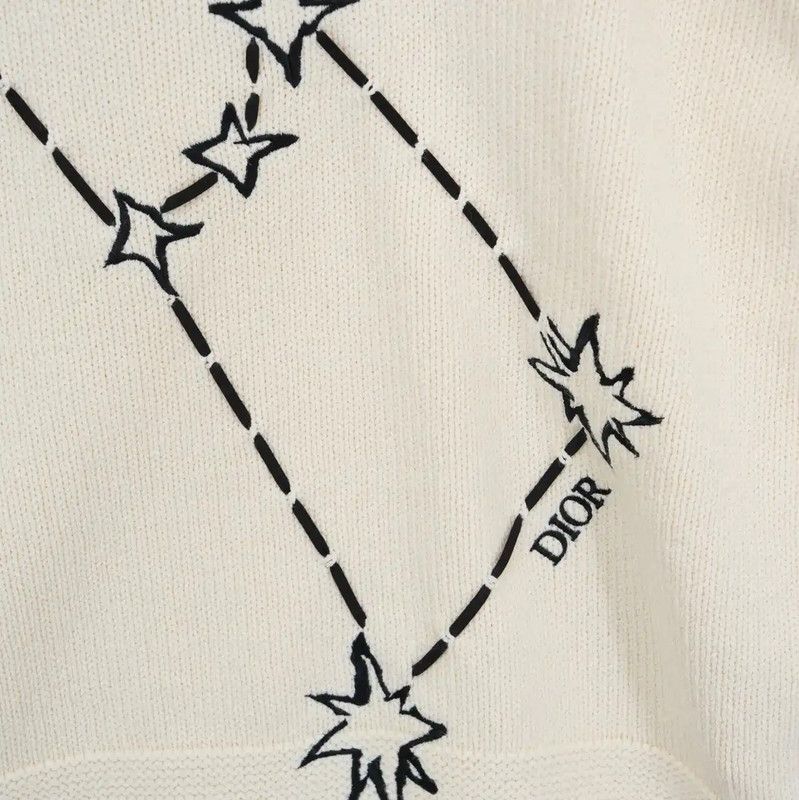 Dior Dior Embroidered Cream Sweater for Women 0089 Size XXL / US 16-18 / IT 52-54 - 3 Thumbnail