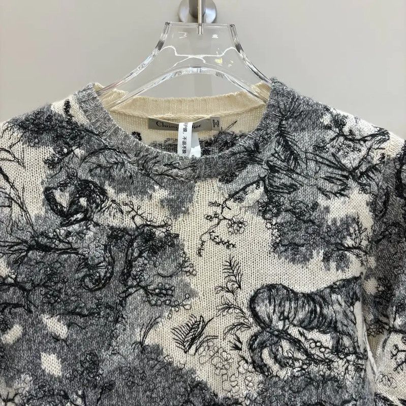 Dior Dior Women's Cream Cashmere Pullover Sweater 0089 Size S / US 4 / IT 40 - 3 Thumbnail