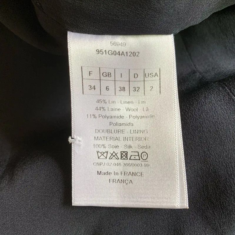 Dior Dior Women's Wool Blend Jacket in Light Blue 0089 Size S / US 4 / IT 40 - 6 Thumbnail