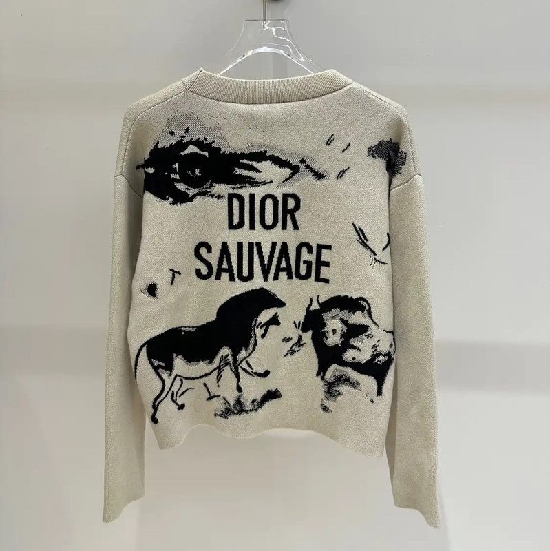 Dior Dior Beige Wool Long Sleeve Pullover Sweater 0089 Size S / US 4 / IT 40 - 5 Thumbnail