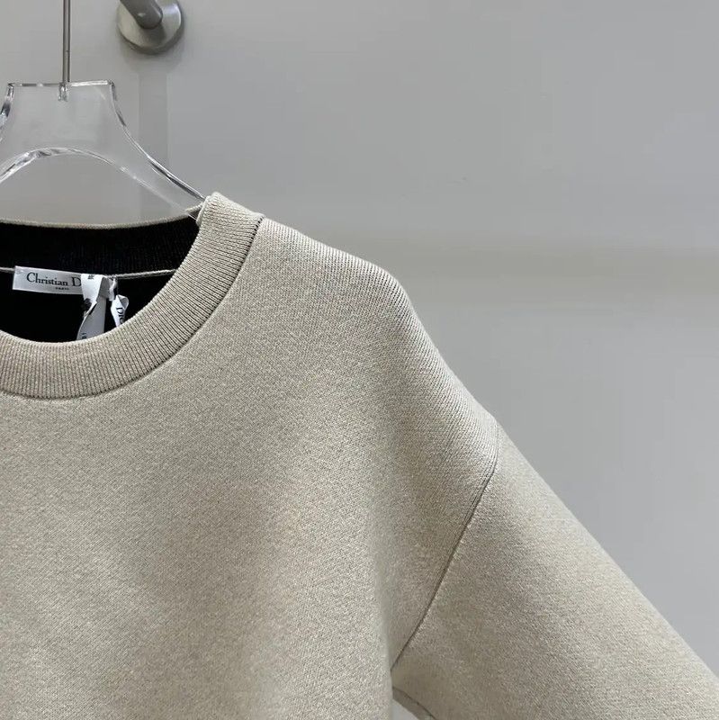 Dior Dior Beige Wool Long Sleeve Pullover Sweater 0089 Size S / US 4 / IT 40 - 4 Thumbnail