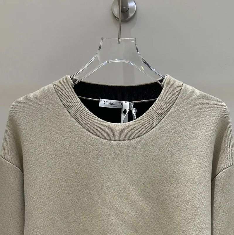 Dior Dior Beige Wool Long Sleeve Pullover Sweater 0089 Size S / US 4 / IT 40 - 2 Thumbnail