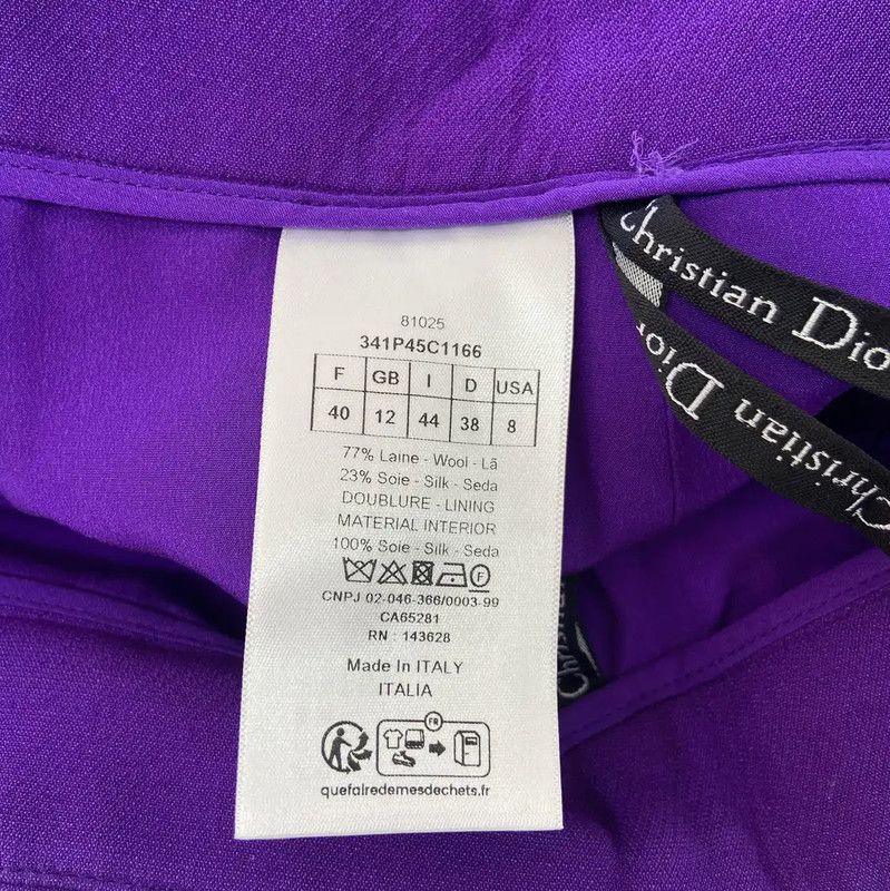 Dior Dior Women's Deep Purple Wool Skirt 0089 Size 30" / US 8 / IT 44 - 7 Thumbnail
