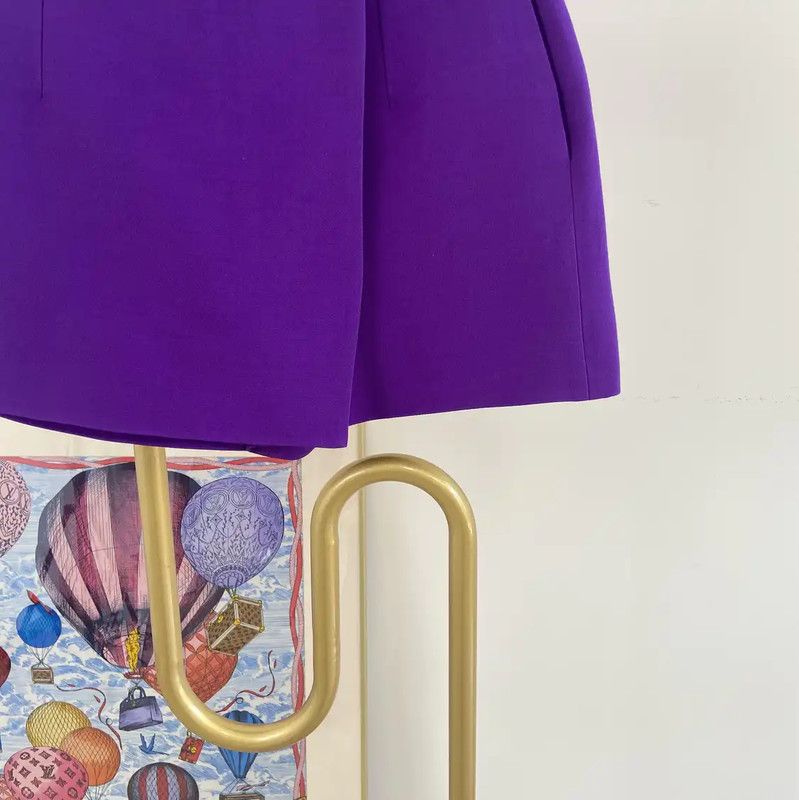 Dior Dior Women's Deep Purple Wool Skirt 0089 Size 30" / US 8 / IT 44 - 9 Thumbnail