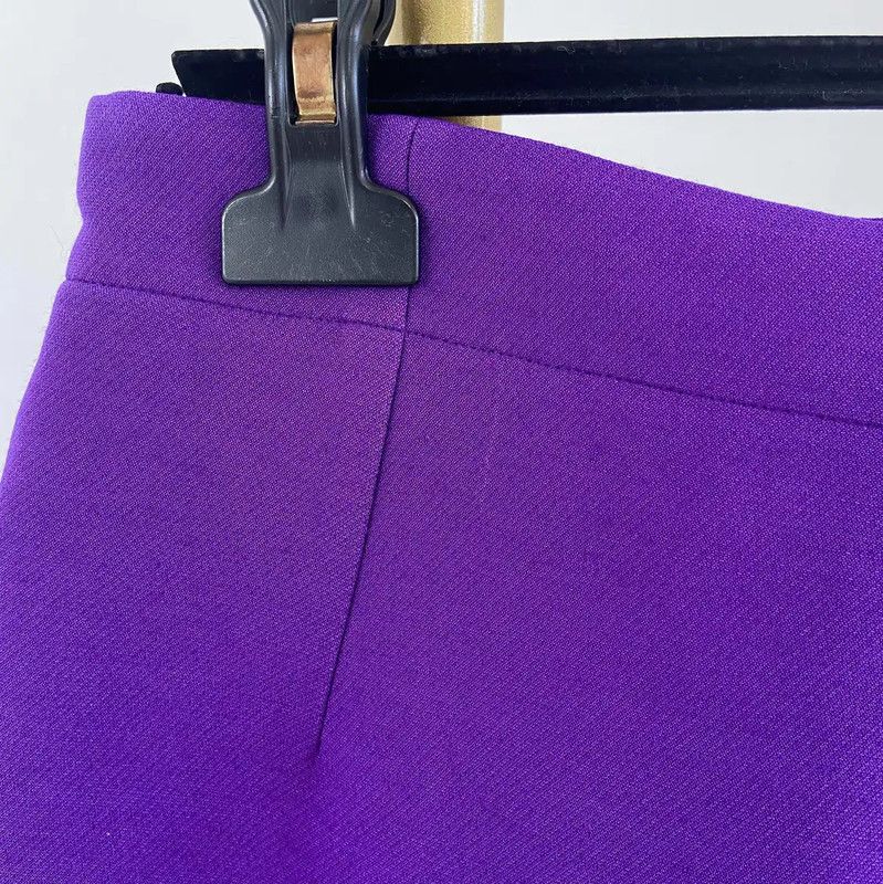 Dior Dior Women's Deep Purple Wool Skirt 0089 Size 30" / US 8 / IT 44 - 5 Thumbnail