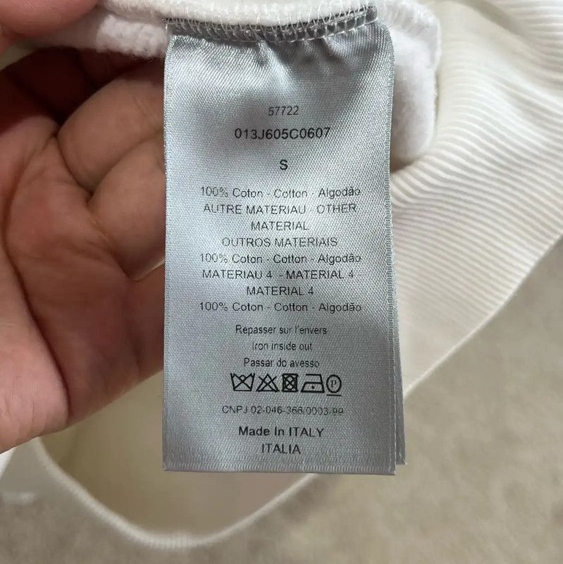 Dior Dior White Cotton Logo Hoodie for Women 0089 Size S / US 4 / IT 40 - 5 Thumbnail