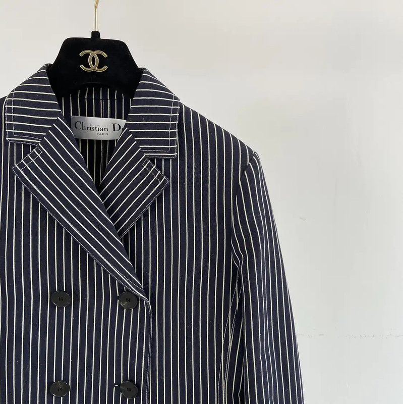 Dior Dior Striped Women's Jacket for Spring and Autumn 0089 Size XS / US 0-2 / IT 36-38 - 3 Thumbnail