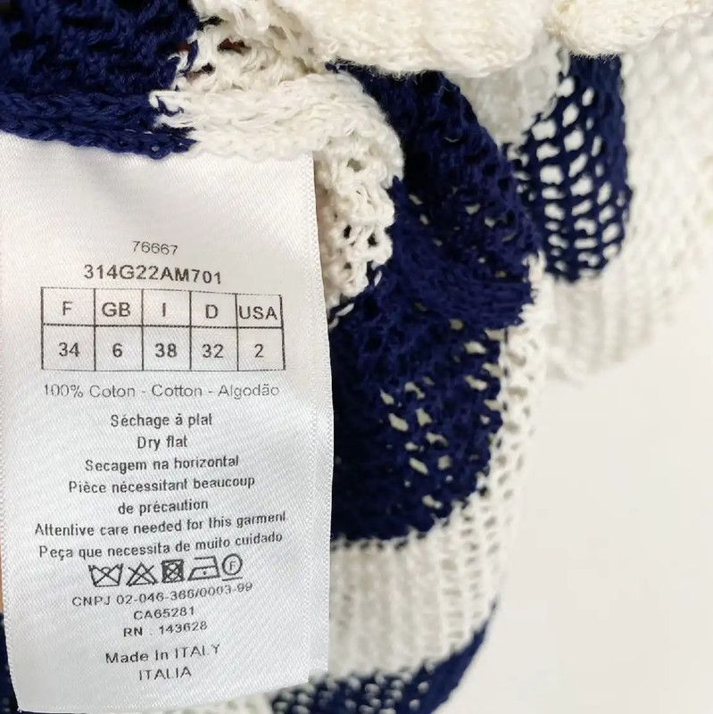 Dior Dior Striped Long Sleeve Cardigan for Women 0089 Size XS / US 0-2 / IT 36-38 - 4 Thumbnail