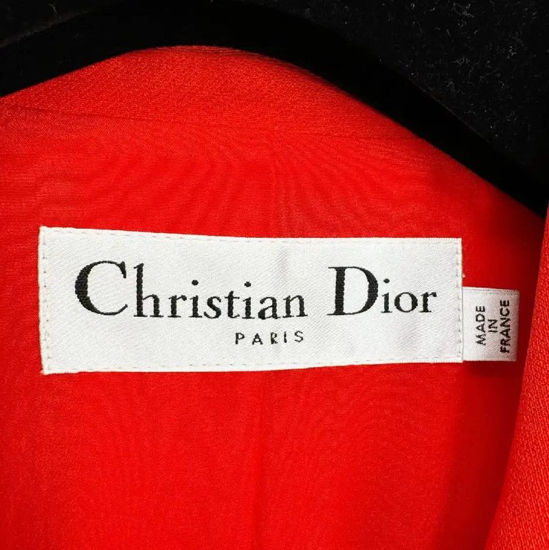 Dior Dior Red Wool Women's Coat for Spring and Autumn 0089 Size S / US 4 / IT 40 - 2 Thumbnail