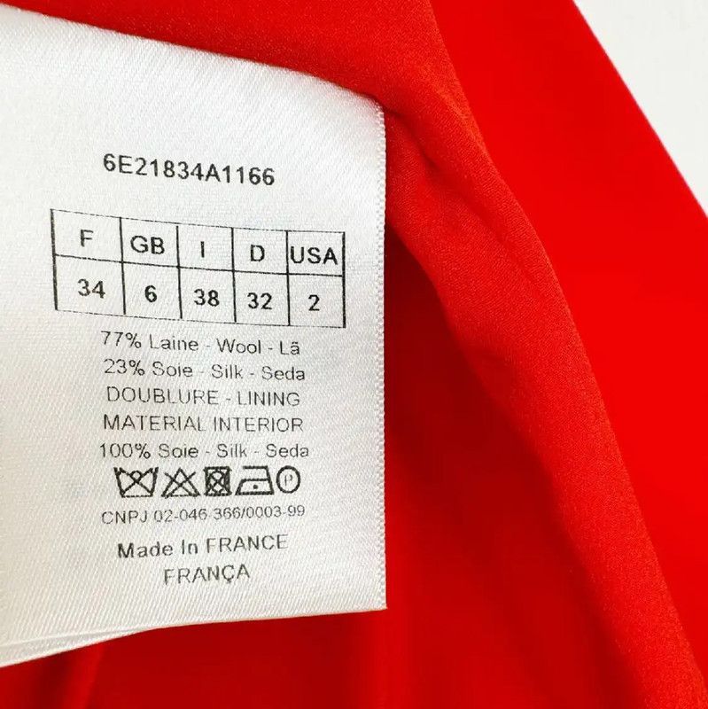 Dior Dior Red Wool Women's Coat for Spring and Autumn 0089 Size S / US 4 / IT 40 - 3 Thumbnail