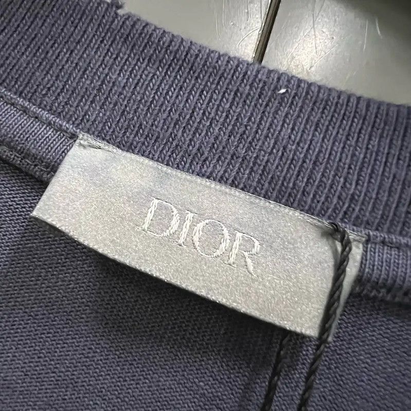Dior Dior Blue Cotton Short Sleeve T-shirt 0089 Size XS / US 0-2 / IT 36-38 - 2 Thumbnail