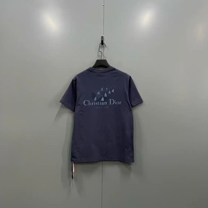 Dior Dior Blue Cotton Short Sleeve T-shirt 0089 Size XS / US 0-2 / IT 36-38 - 3 Thumbnail
