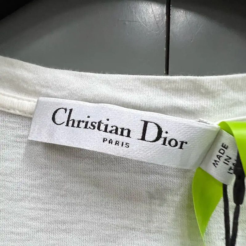 Dior Dior Summer White Cotton Short Sleeve T-Shirt 0089 Size M / US 6-8 / IT 42-44 - 3 Thumbnail