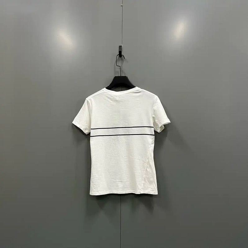 Dior Dior Summer White Cotton Short Sleeve T-Shirt 0089 Size M / US 6-8 / IT 42-44 - 2 Thumbnail
