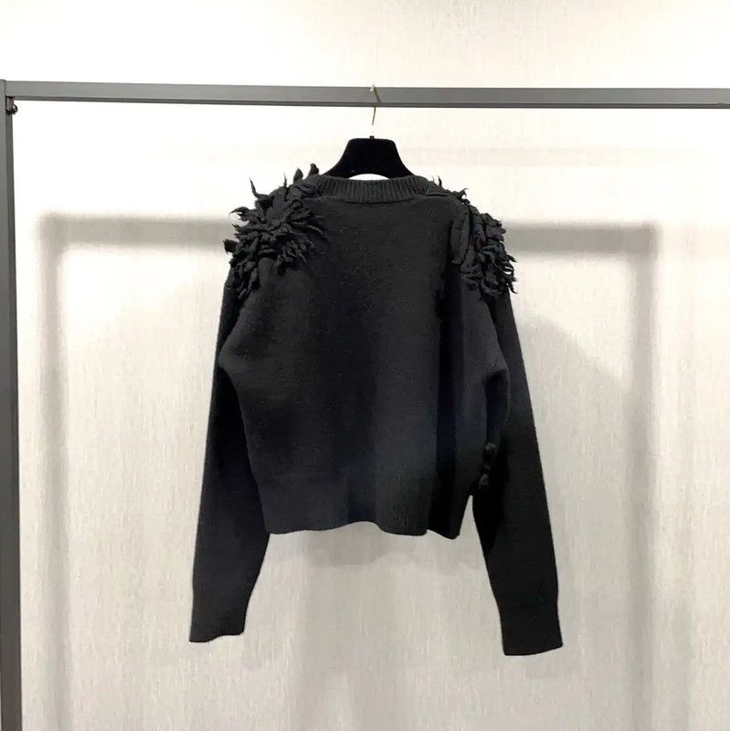 Dior Dior Black Wool Blend Long Sleeve Pullover 0089 Size S / US 4 / IT 40 - 2 Thumbnail