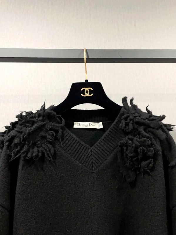 Dior Dior Black Wool Blend Long Sleeve Pullover 0089 Size S / US 4 / IT 40 - 4 Thumbnail