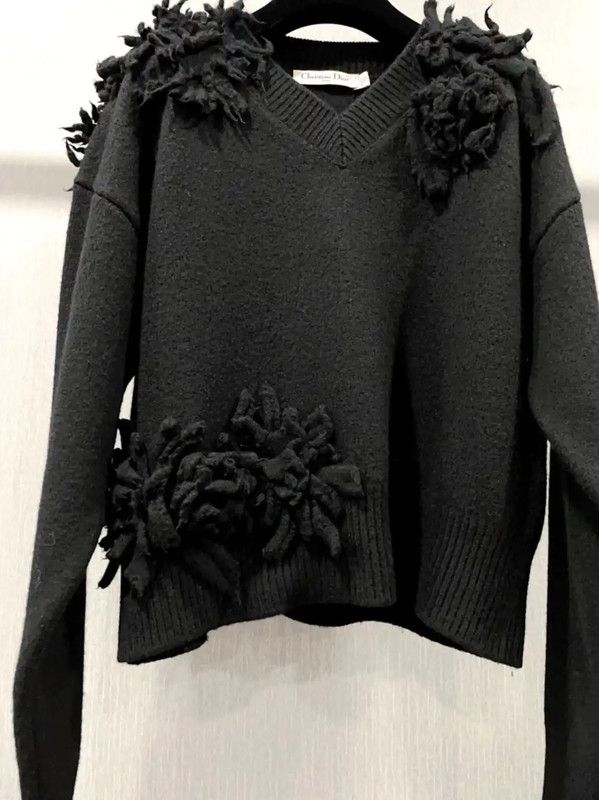 Dior Dior Black Wool Blend Long Sleeve Pullover 0089 Size S / US 4 / IT 40 - 5 Thumbnail