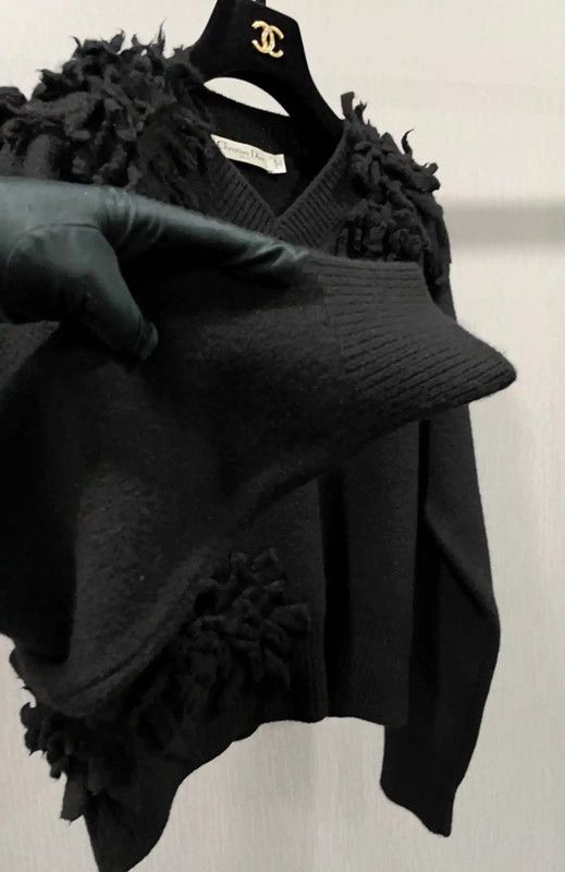 Dior Dior Black Wool Blend Long Sleeve Pullover 0089 Size S / US 4 / IT 40 - 6 Thumbnail