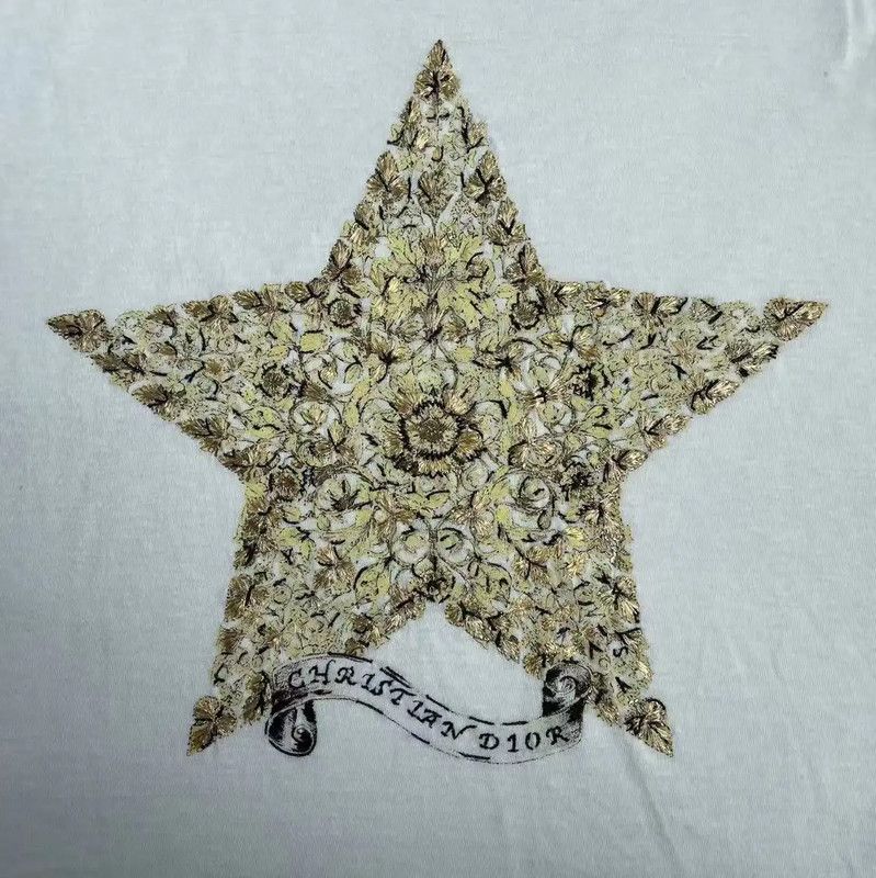 Dior Dior Summer White Cotton Blend T-Shirt 0089 Size M / US 6-8 / IT 42-44 - 3 Thumbnail