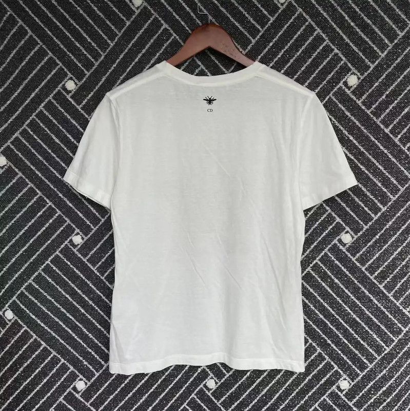 Dior Dior Summer White Cotton Blend T-Shirt 0089 Size M / US 6-8 / IT 42-44 - 2 Thumbnail
