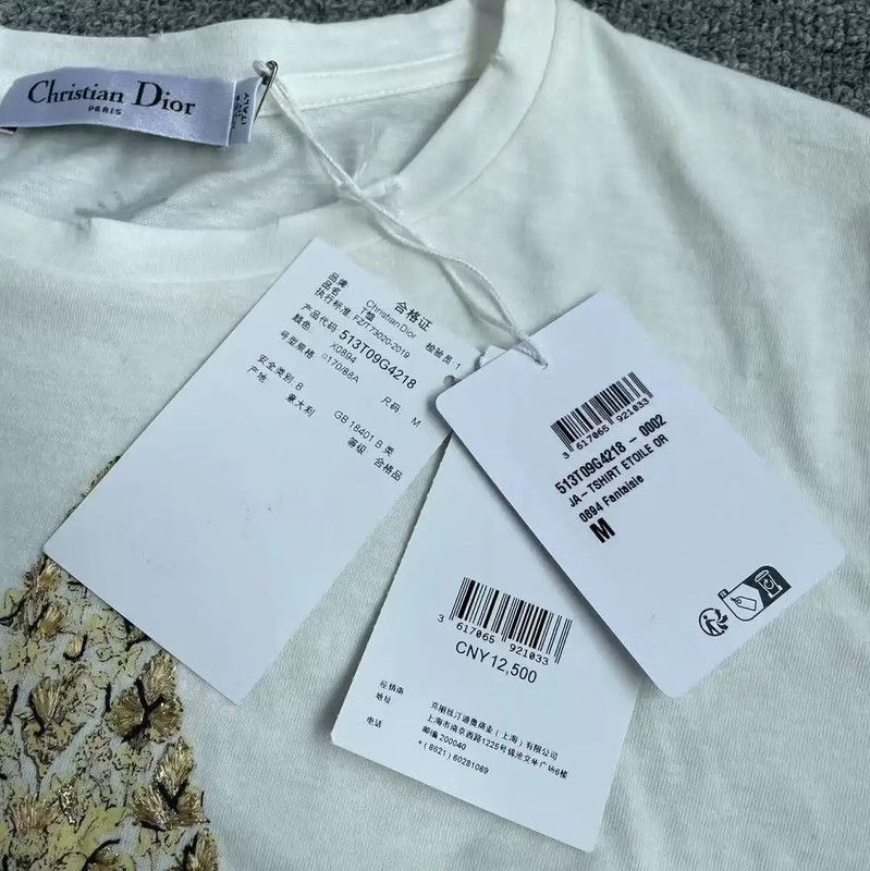 Dior Dior Summer White Cotton Blend T-Shirt 0089 Size M / US 6-8 / IT 42-44 - 6 Thumbnail