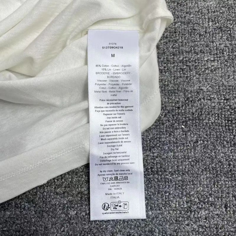 Dior Dior Summer White Cotton Blend T-Shirt 0089 Size M / US 6-8 / IT 42-44 - 7 Thumbnail