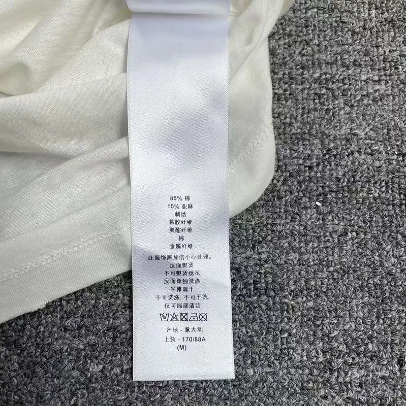 Dior Dior Summer White Cotton Blend T-Shirt 0089 Size M / US 6-8 / IT 42-44 - 8 Thumbnail