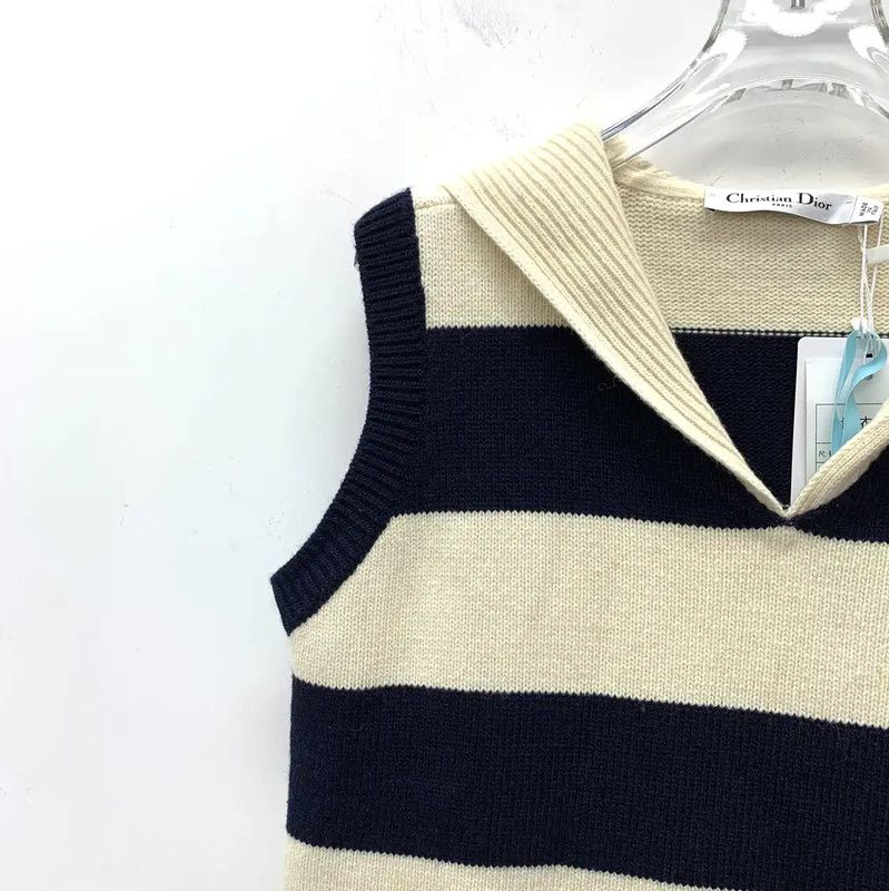 Dior Dior Striped Wool Women's Pullover Sweater 0089 Size S / US 4 / IT 40 - 3 Thumbnail