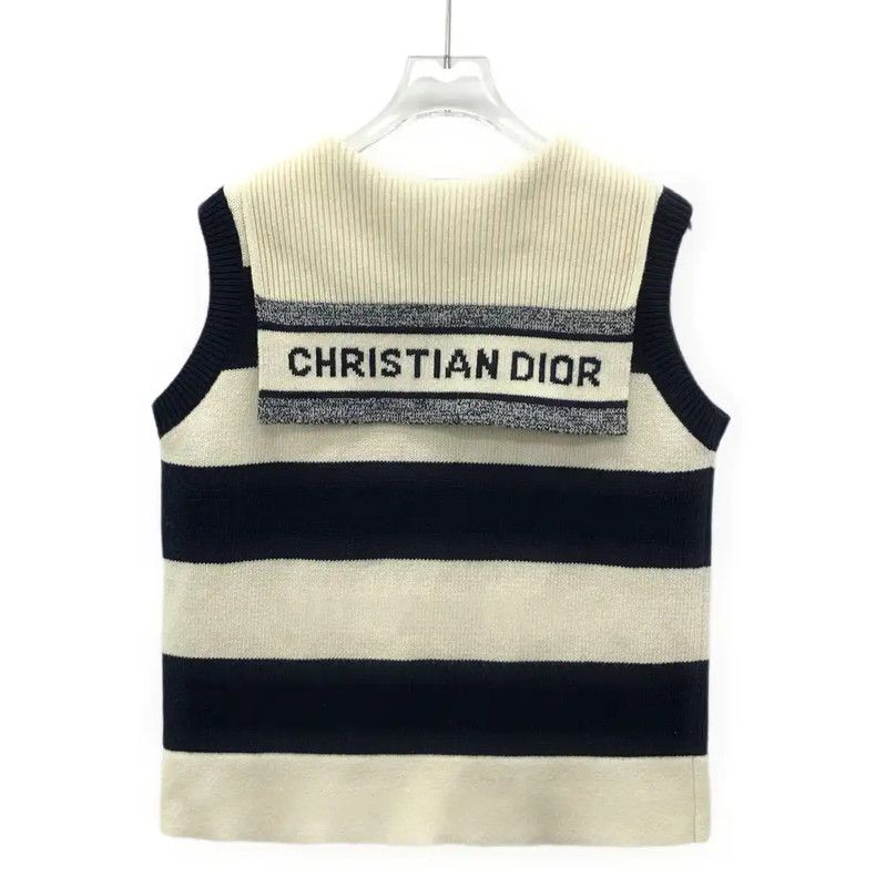 Dior Dior Striped Wool Women's Pullover Sweater 0089 Size S / US 4 / IT 40 - 2 Thumbnail