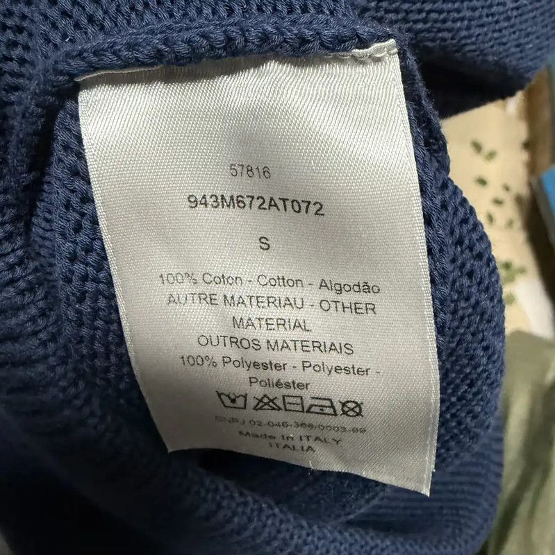 Dior Dior Women's Cotton Pullover in Deep Blue 0089 Size S / US 4 / IT 40 - 4 Thumbnail