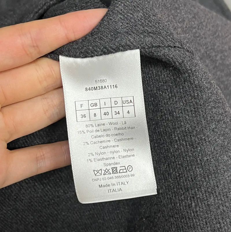 Dior Dior Gray Wool Women's Coat 0089 Size S / US 4 / IT 40 - 5 Thumbnail