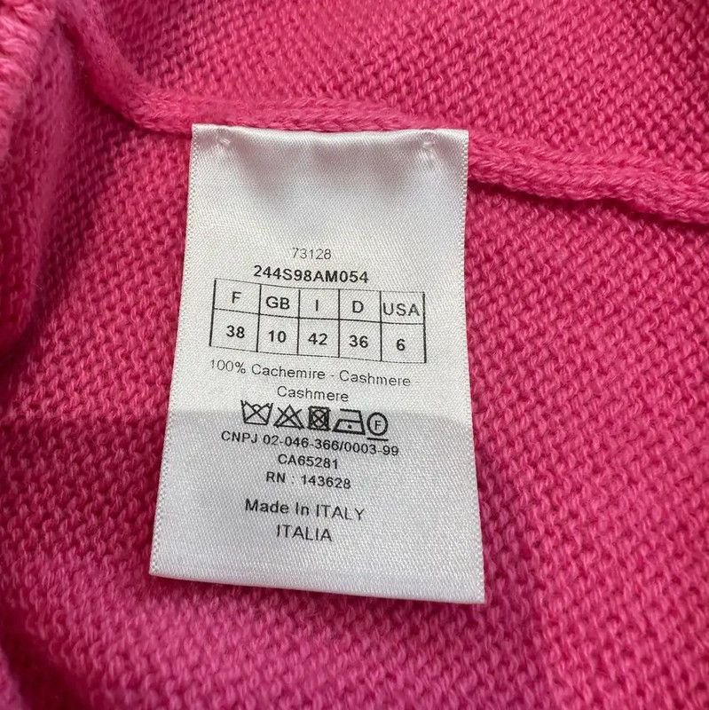 Dior Dior Summer Pink Cashmere Short Sleeve Sweater 0089 Size M / US 6-8 / IT 42-44 - 6 Thumbnail