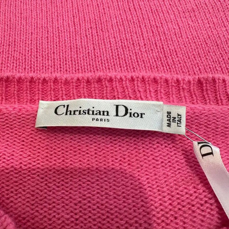Dior Dior Summer Pink Cashmere Short Sleeve Sweater 0089 Size M / US 6-8 / IT 42-44 - 4 Thumbnail