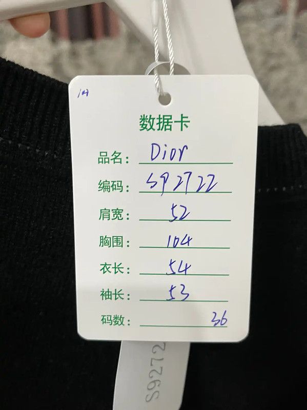 Dior Dior Black Long Sleeve Sweater for Women 0089 Size ONE SIZE - 8 Thumbnail