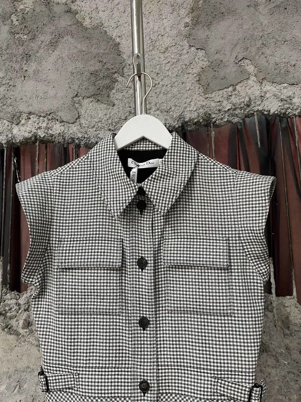 Dior Dior Summer Checkered Sleeveless Dress 0089 Size ONE SIZE - 3 Thumbnail
