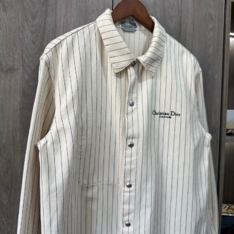 Dior Dior White Striped Women's Jacket 0089 Size XS / US 0-2 / IT 36-38 - 5 Thumbnail