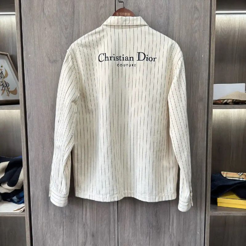 Dior Dior White Striped Women's Jacket 0089 Size XS / US 0-2 / IT 36-38 - 2 Thumbnail