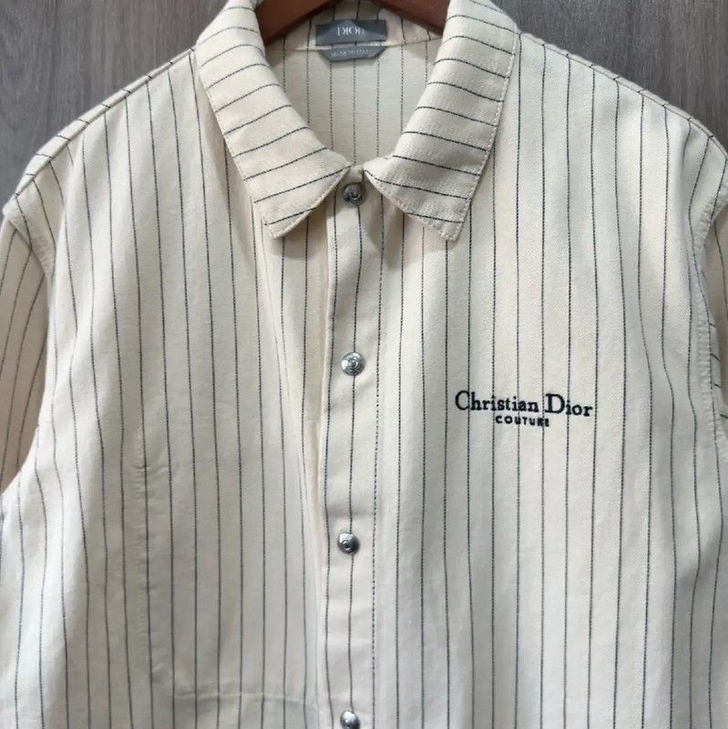 Dior Dior White Striped Women's Jacket 0089 Size XS / US 0-2 / IT 36-38 - 3 Thumbnail