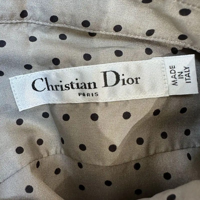 Dior Dior Gray Polka Dot Shirt for Women 0089 Size M / US 6-8 / IT 42-44 - 4 Thumbnail