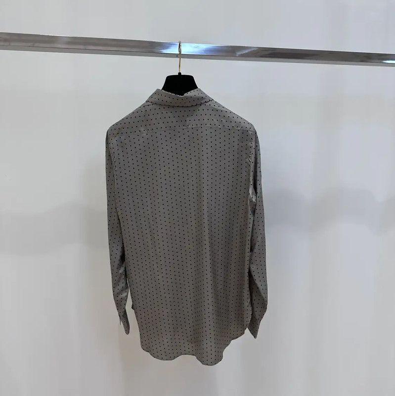 Dior Dior Gray Polka Dot Shirt for Women 0089 Size M / US 6-8 / IT 42-44 - 2 Thumbnail